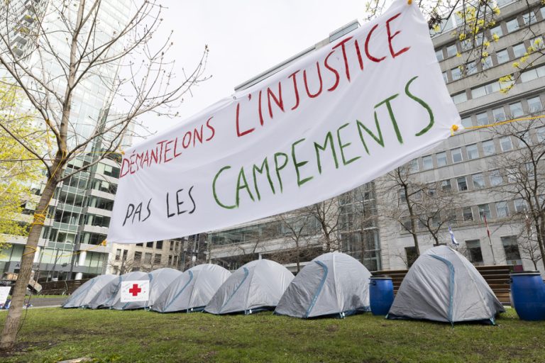 Montreal |  A camp to denounce… the dismantling of homeless camps