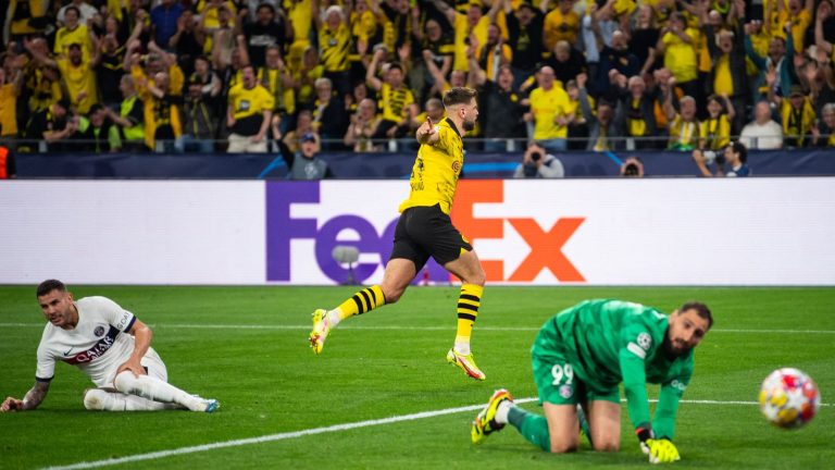 PSG concedes a narrow defeat at Borussia Dortmund in the semi-final first leg