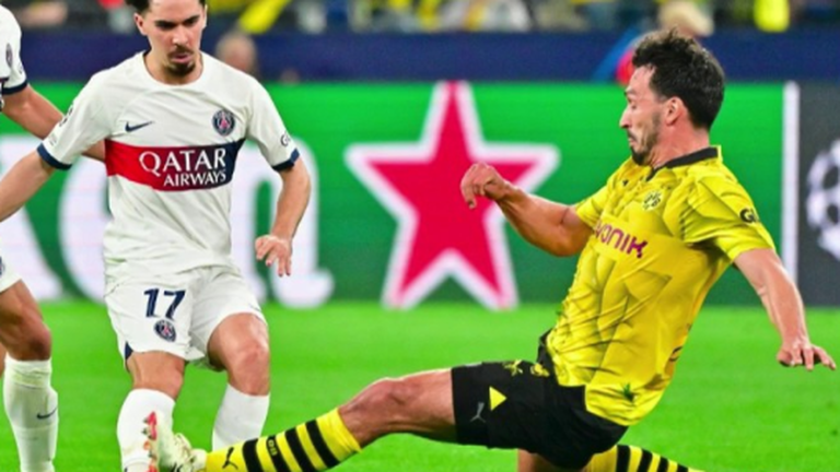 PSG lost 1-0 to Borussia Dortmund in the first leg of the semi-final