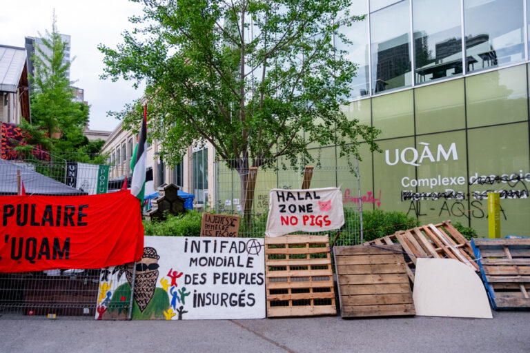 Pro-Palestinian camp at UQAM |  Satisfied, the students will pack up