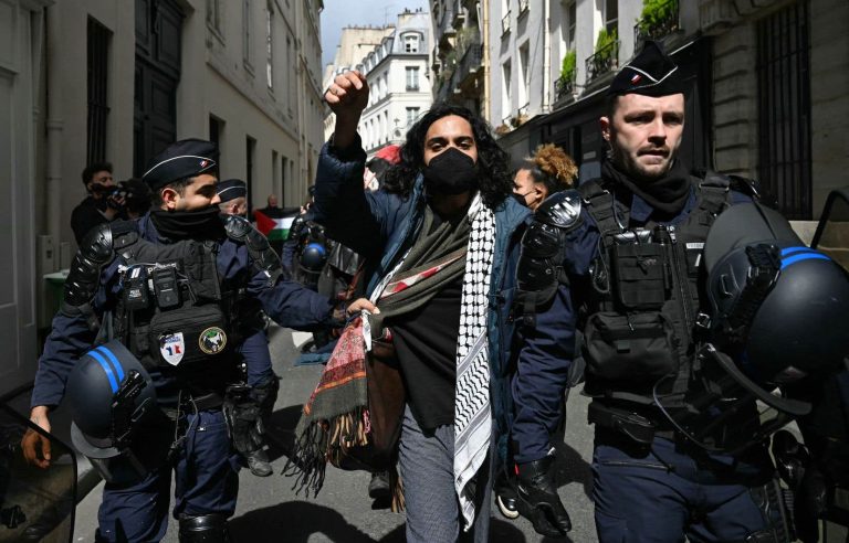 Pro-Palestinian demonstrators evacuated by police at Sciences Po Paris