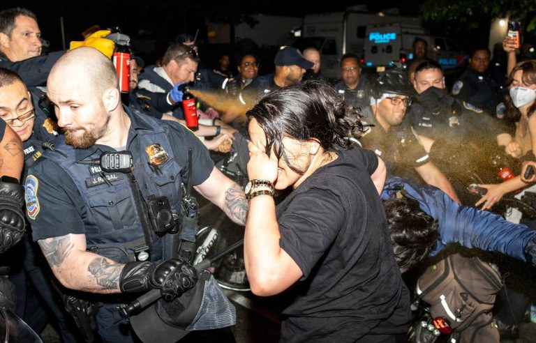 Pro-Palestinian encampment at George Washington University dismantled by police