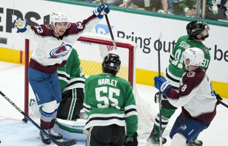 The Avalanche win 5-3 against the Stars and force a sixth game