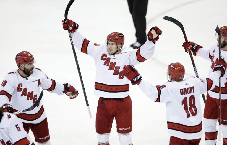 The Hurricanes win 4-1 and force a sixth game against the Rangers