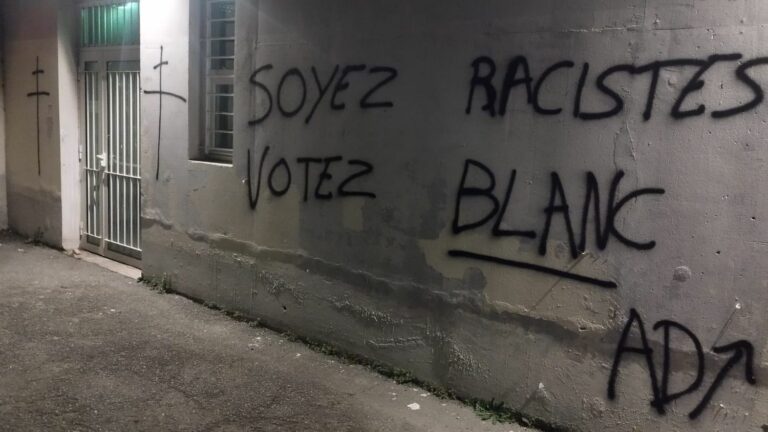 The Pessac mosque in Gironde targeted by racist tags