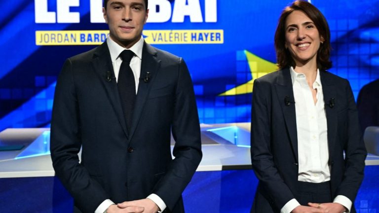 Valérie Hayer and Jordan Bardella argue about Ukraine, immigration and security during a first debate