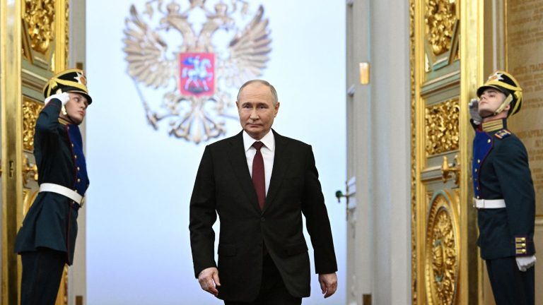 Vladimir Putin sworn in for a fifth six-year term as president of Russia