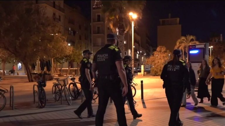 a special brigade patrols Barcelona in the evenings