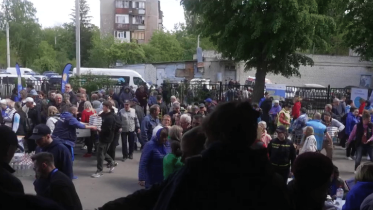 near Kharkiv, evacuations of civilians continue to escape strikes