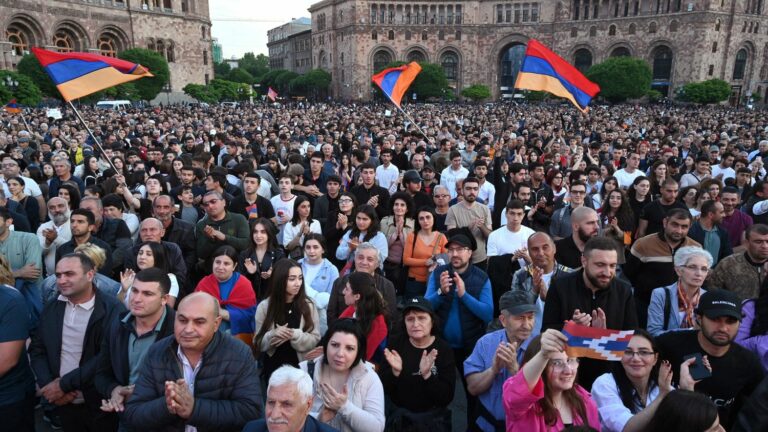 police arrest 151 demonstrators opposed to land transfer to Azerbaijan