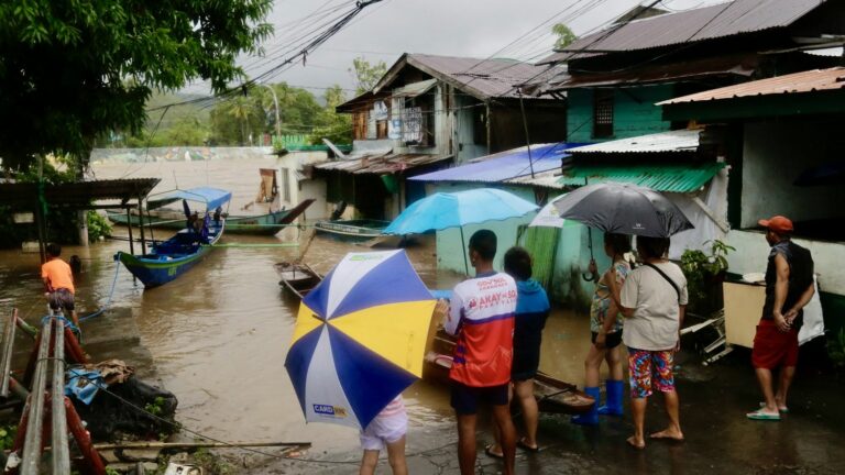 storm in the Philippines leaves two dead and thousands displaced