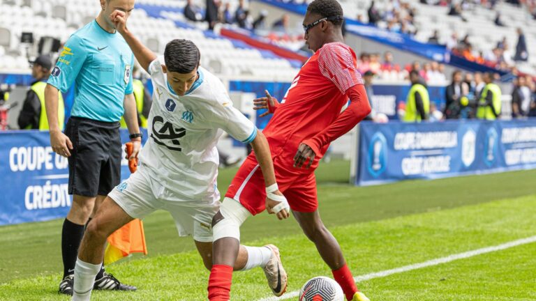 the Gambardella Cup final between OM and Nancy interrupted after a projectile throw