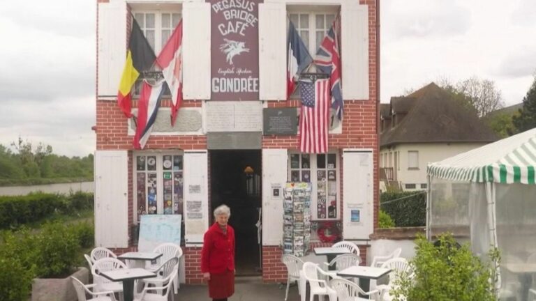 the Gondrée café, the first place liberated by the English