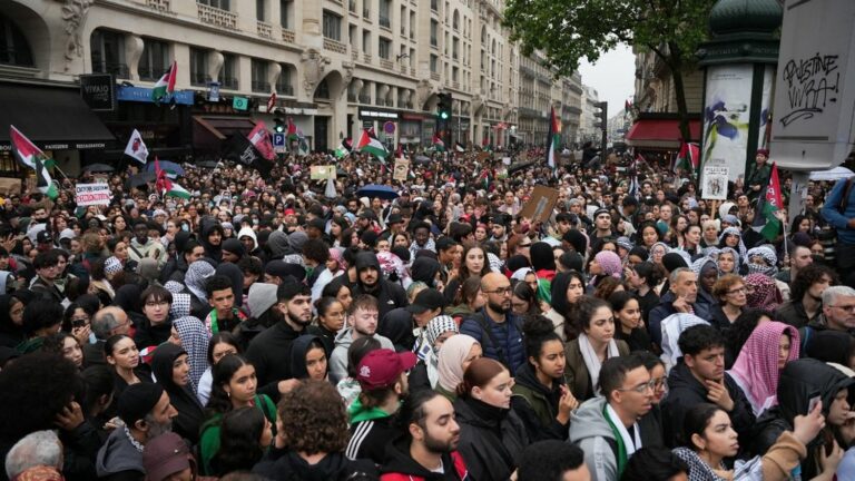 third consecutive evening of demonstrations in Paris to demand a ceasefire