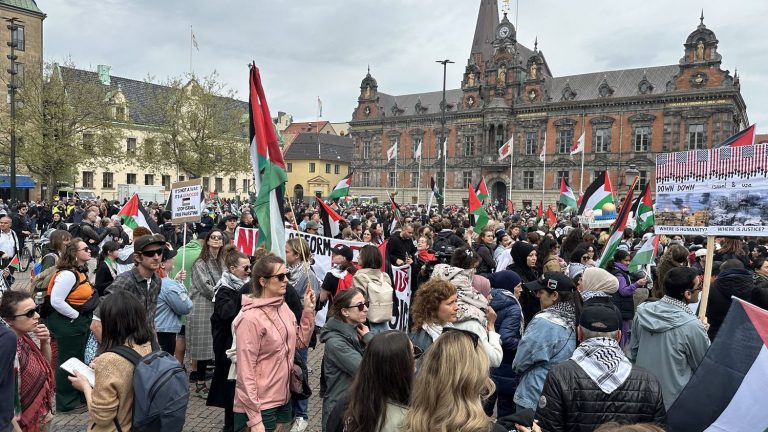 thousands of demonstrators in Malmö against Israel’s participation in Eurovision