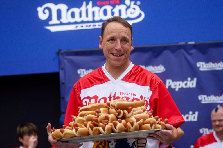 4th of July Hot Dog Contest |  Joey Chestnut excluded because he promotes plant-based meat