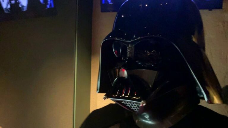 An original Darth Vader helmet made in 1980 is currently on display in Lyon