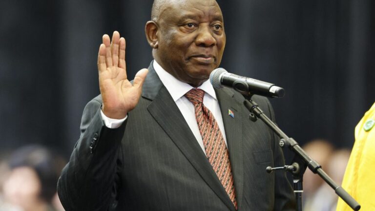 Cyril Ramaphosa re-elected president of the country