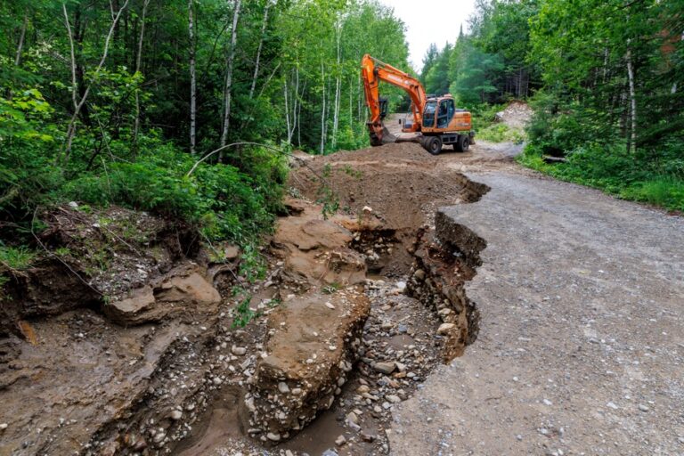 Floods in Chertsey |  Repairing damaged roads could take months