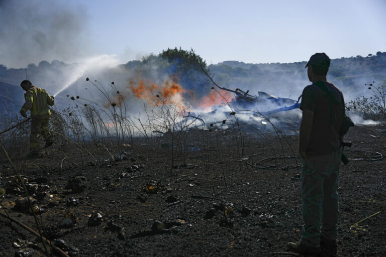 Forest fires in northern Israel after rocket fire from Lebanon