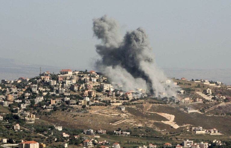 Israeli bombings kill two people and cause major fires in Lebanon