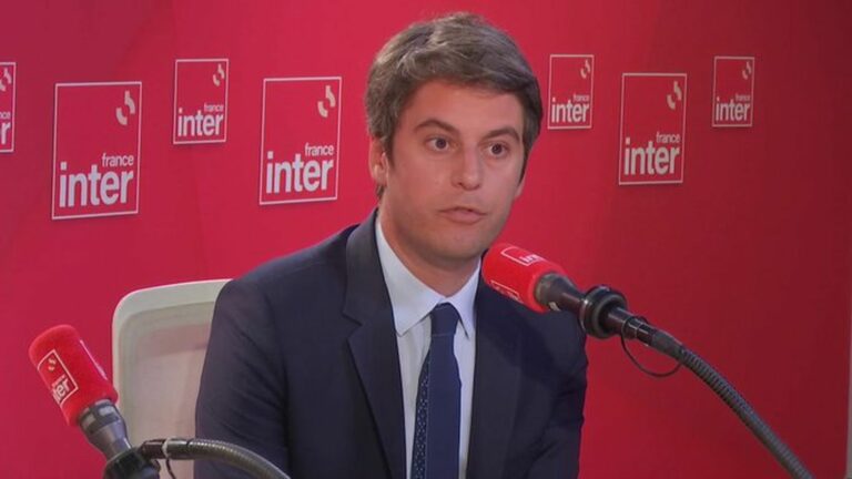 “It makes me sad to see” the PS “again getting behind and moving forward with La France insoumise,” laments Gabriel Attal