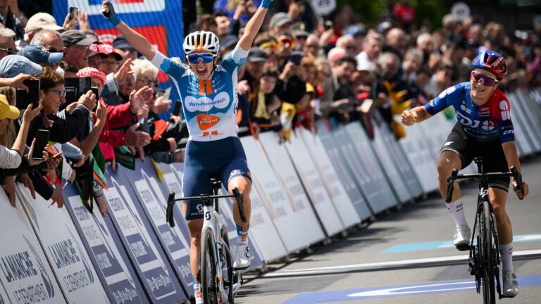 Juliette Labous crowned in the road race of the French championships for the first time in her career