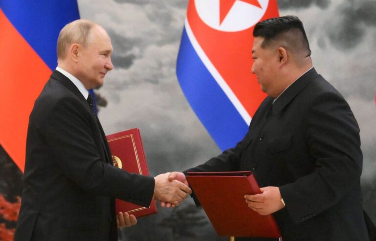 Russia and North Korea sign mutual assistance agreement in case of ‘aggression’