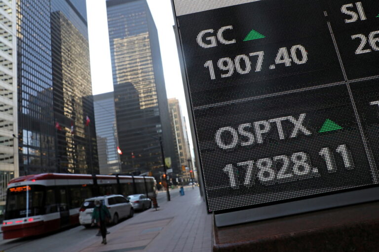 S&P/TSX Composite Index slips into broad-based decline