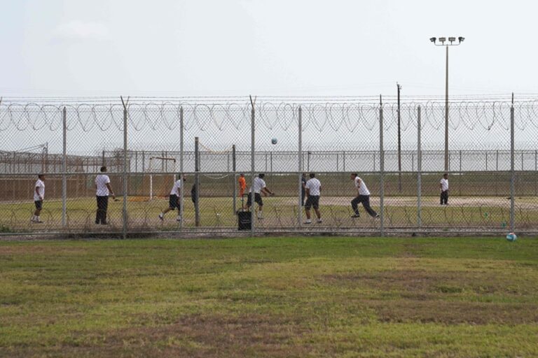 Texas |  In a detention center, migrants wait