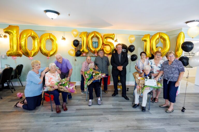 Three centenarians under the same roof