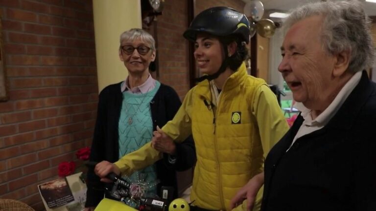 To combat the isolation of seniors, Lucie tours France’s nursing homes by bike