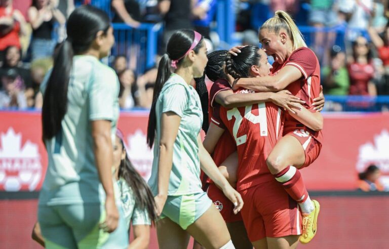 Where does the Canadian women’s soccer team rank in the FIFA rankings?