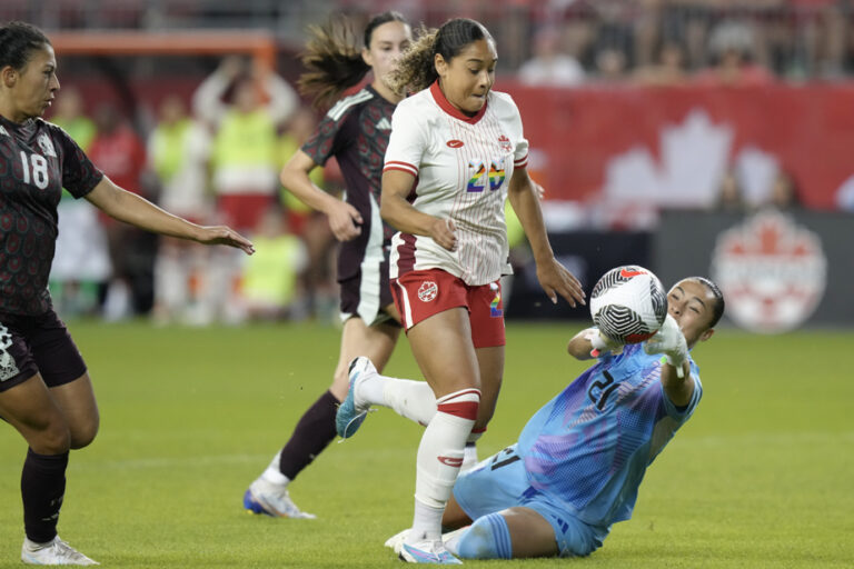 Women’s soccer |  A 1-1 draw between Canada and Mexico