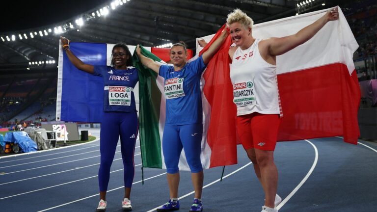 at 21, Frenchwoman Rose Loga won the bronze medal in the hammer throw