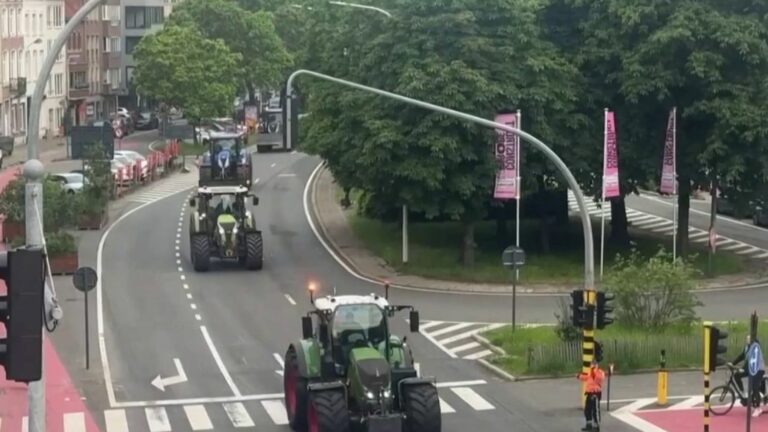 farmers demonstrate in Brussels