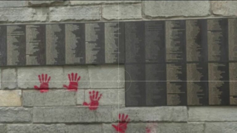 one of the suspects involved in the affair of the red hands sprayed on the Shoah Memorial