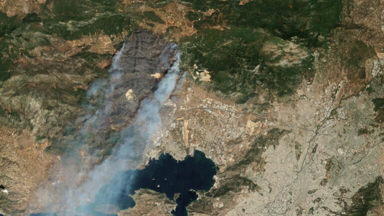 the beginnings of fires soon detected by a network of satellites