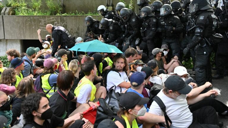 Two police officers seriously injured on the sidelines of the AfD congress