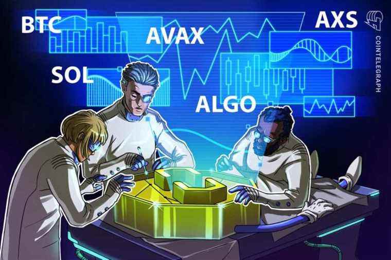 Top 5 des crypto-monnaies à surveiller cette semaine : BTC, SOL, AVAX, ALGO, AXS