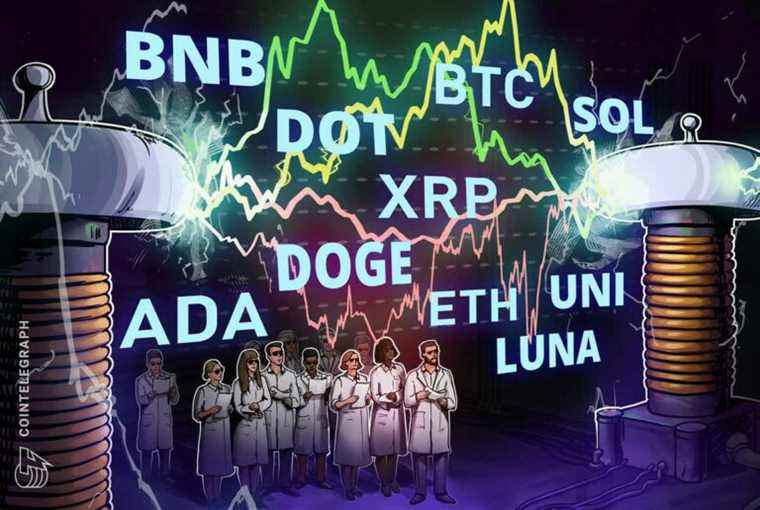 Analyse des prix 13/10 : BTC, ETH, BNB, ADA, XRP, SOL, DOGE, DOT, LUNA, UNI