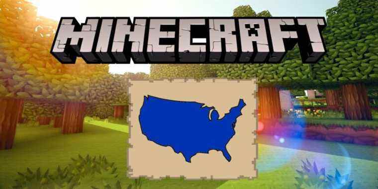 Image utilise Minecraft pour montrer à quoi ressembleraient les États-Unis si toute la glace fondait