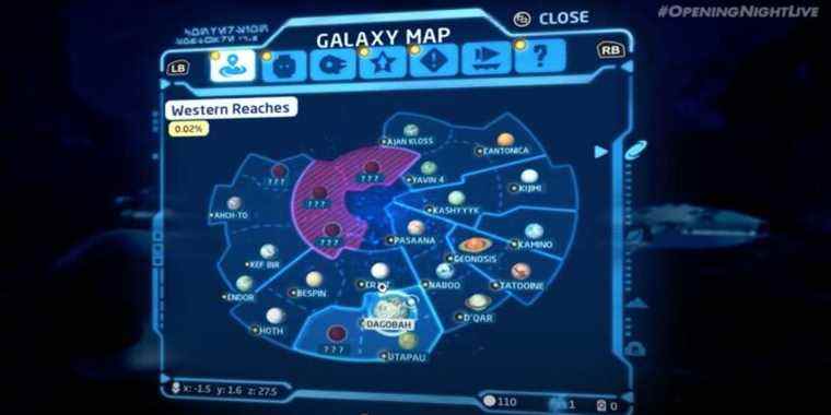 La carte Galaxy de la saga Skywalker se démarque