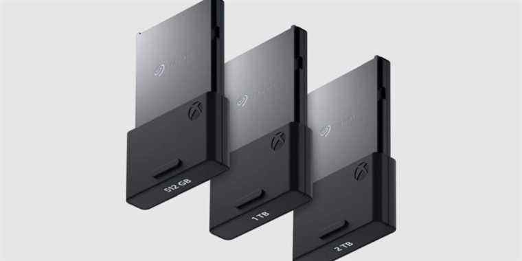 Nouvelles cartes d’extension de stockage Seagate Xbox Series X révélées