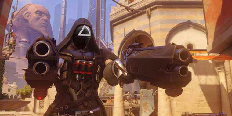 Overwatch Fan Art place Reaper et D.Va dans un jeu de calmars