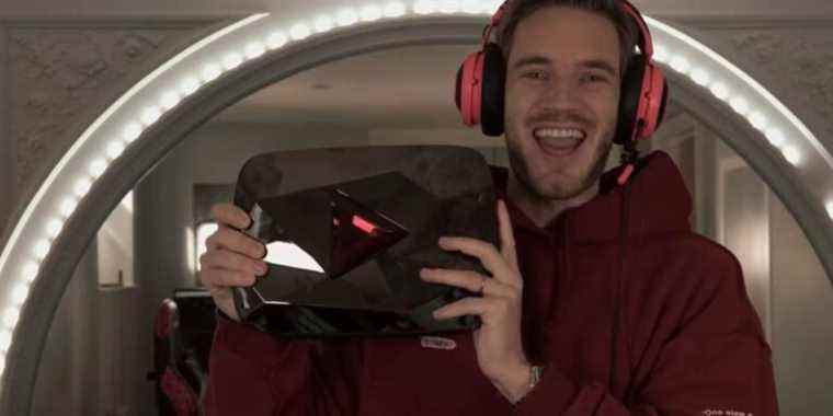 PewDiePie a offert son bouton de lecture YouTube Diamond