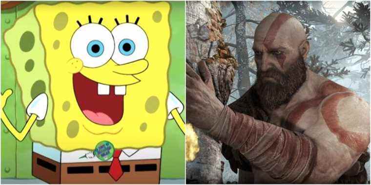 Un fan art hilarant combine God of War et Bob l’éponge