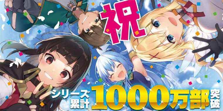 KonoSuba Light Novel atteint 10 millions d’exemplaires en circulation