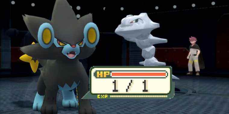 Le joueur Pokemon Brilliant Diamond et Shining Pearl obtient que Luxray survive à trois KO