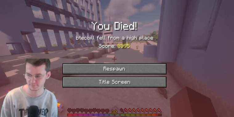 Minecraft Player perd 4 317 jours dans le monde hardcore en direct